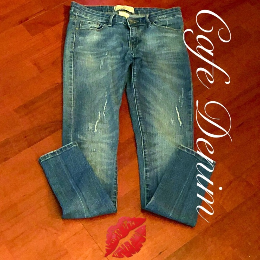 💋👖 Cafe Denim skinny jeans ankle length size 5/6